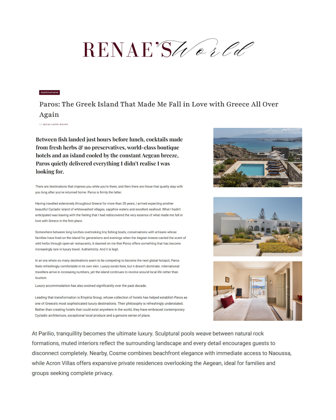 Renae’s World (AUS) – June 2026